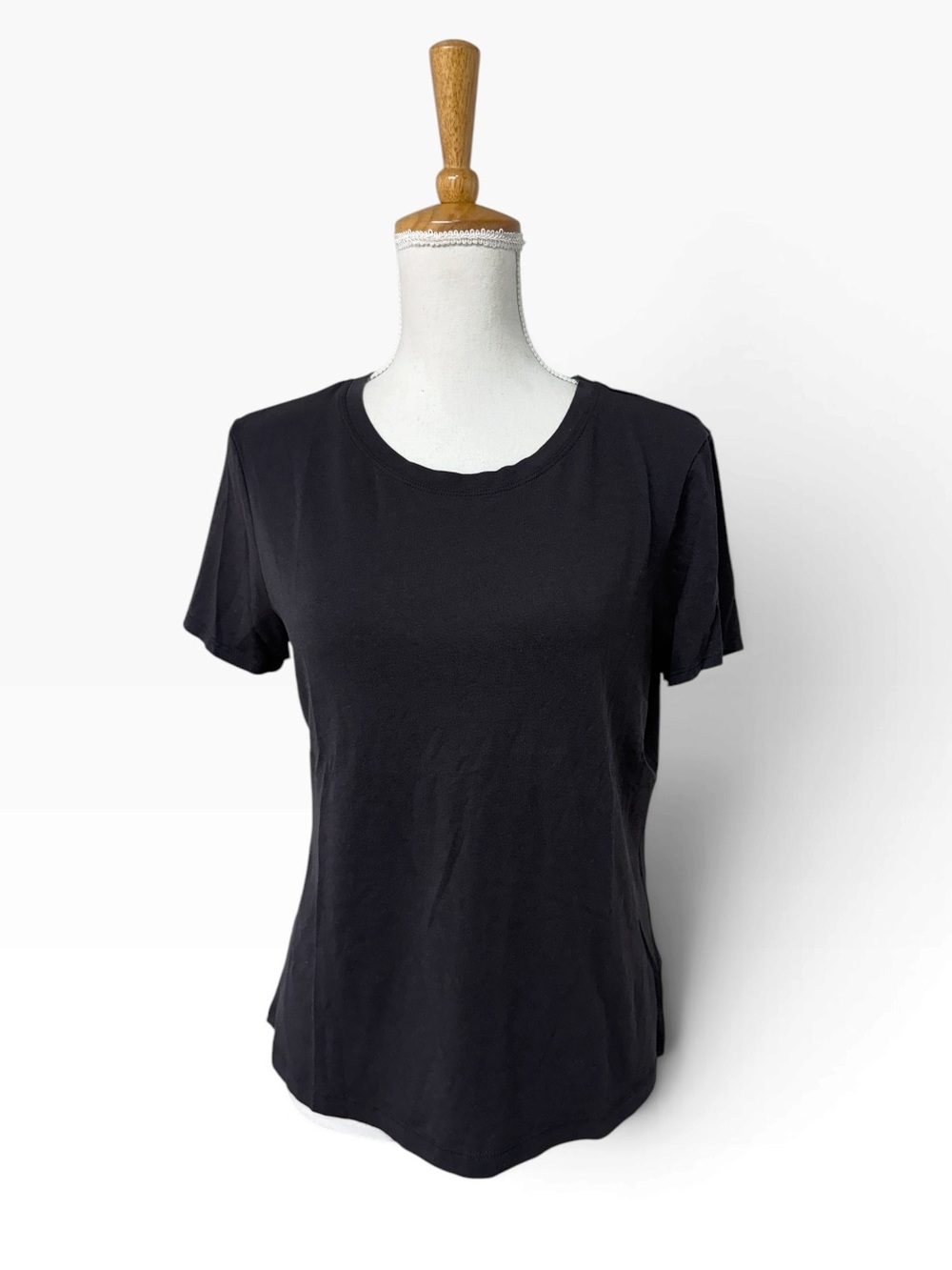 Sundry Black Pima Cotton Tencel Modal Blend Tee Shirt Women’s Large